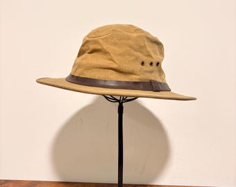 vintage C.C.Filson tin cloth hunting hat  fishing size M 541263