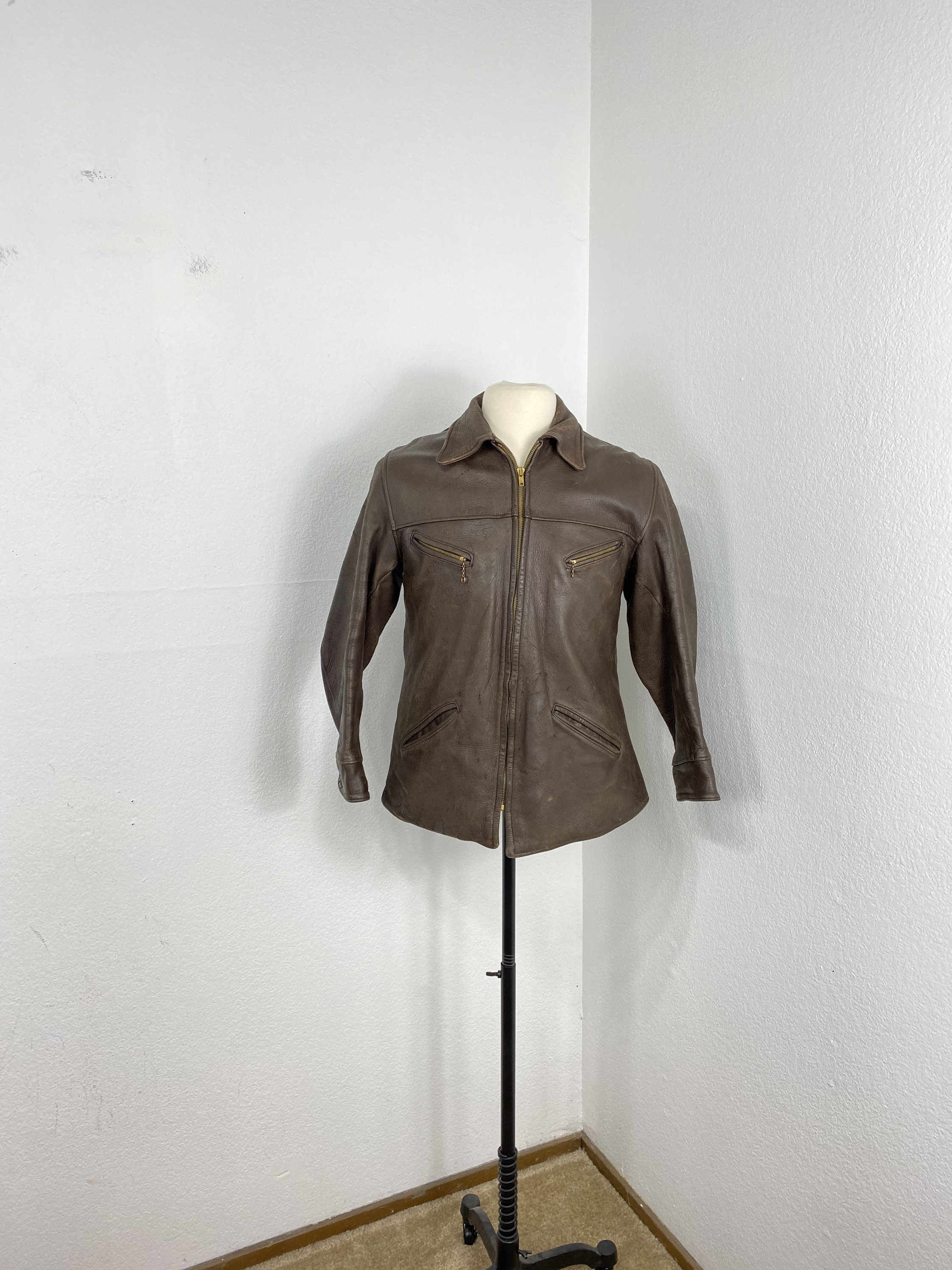 1950s Leather Jacket - Etsy