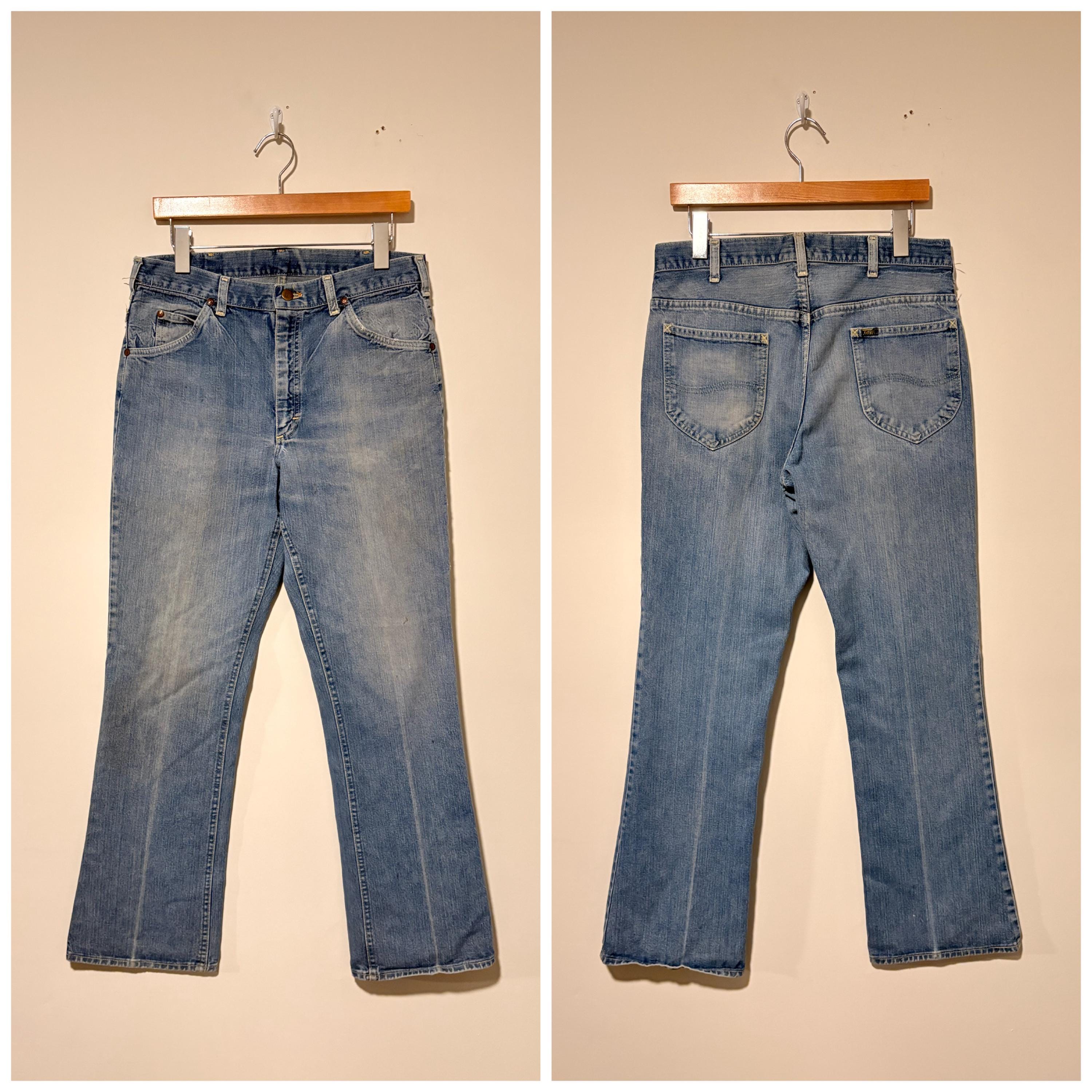 Vintage 70s Lee Flare Jeans - Etsy