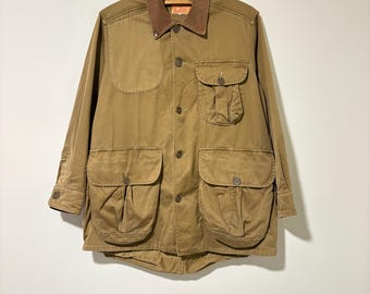 Vintage jachtjack van 100% katoenen canvas uit de jaren 50, maat 42 443913