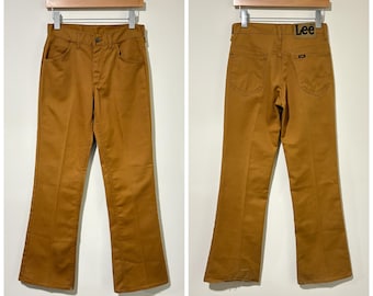 70s vintage Lee flare pants boot cut trousers pants size 28 443642