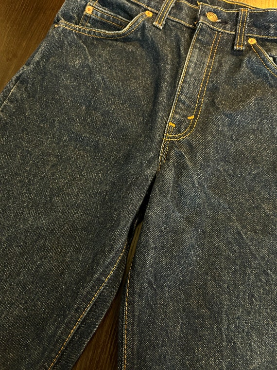 80s Vintage Levis 517 Dark Wash Flare Jeans Boot Cut Denim Pants