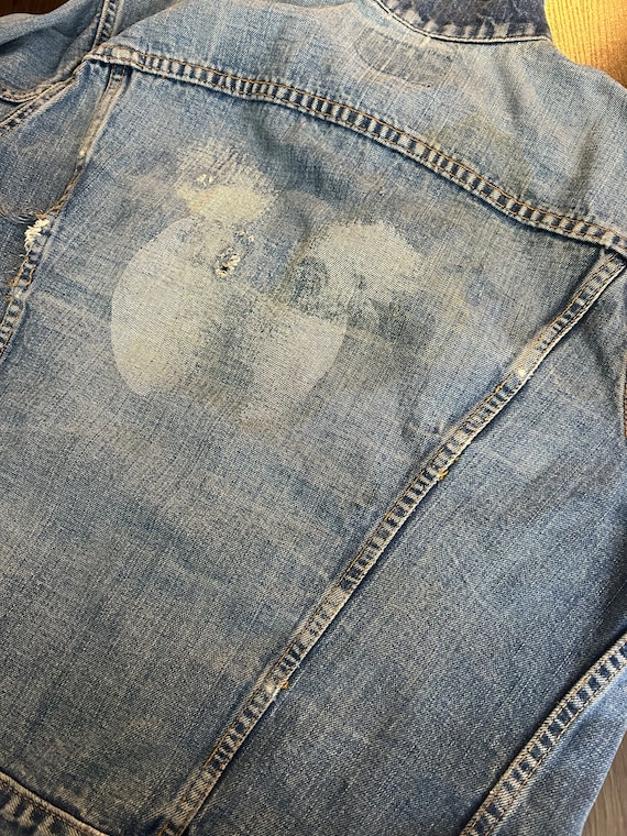 70s vintage distressed levis 70505 denim jean jac… - image 7