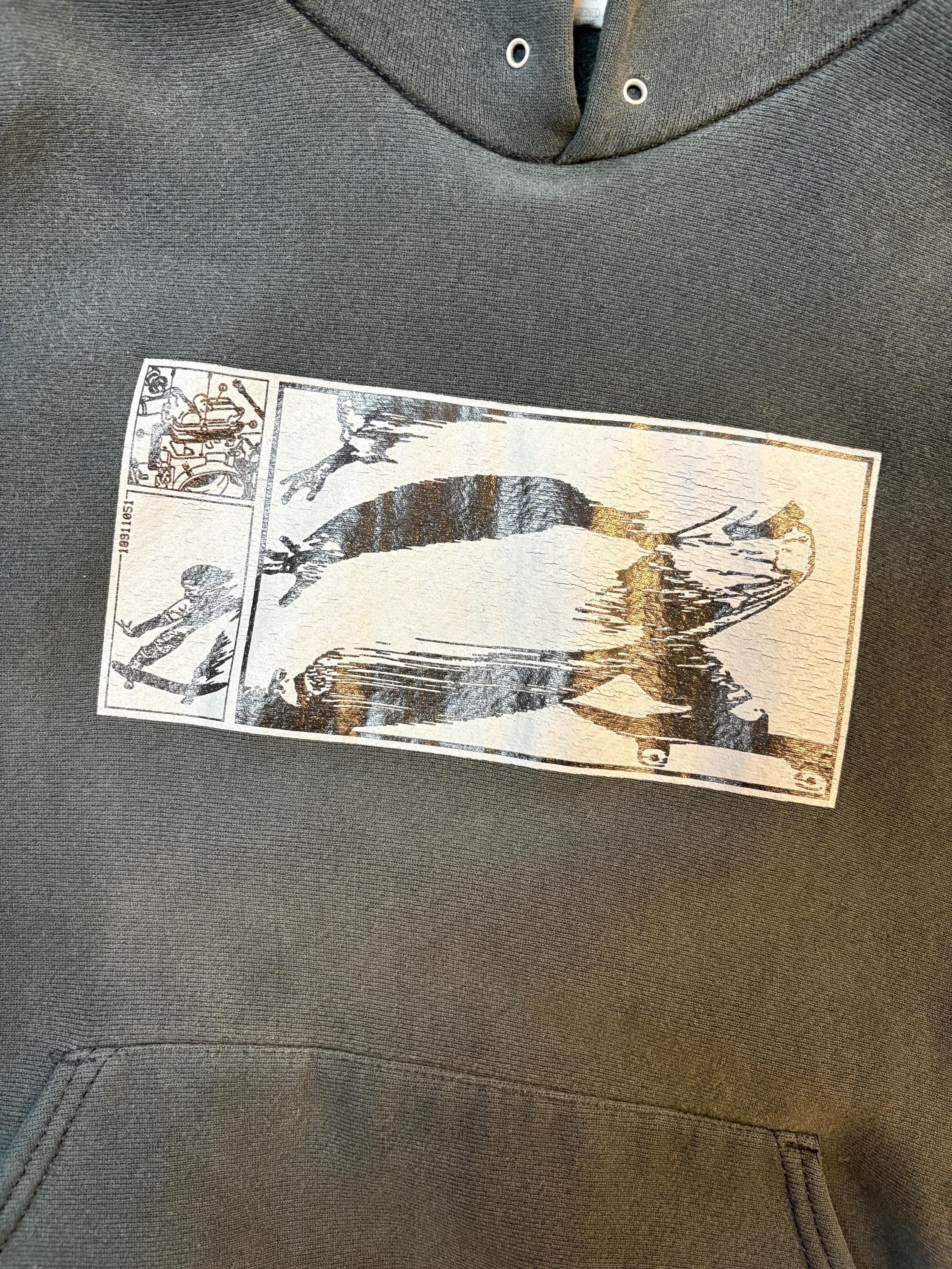 90s Vintage Wk Interact Graphic Hoodie Made in Usa Size M