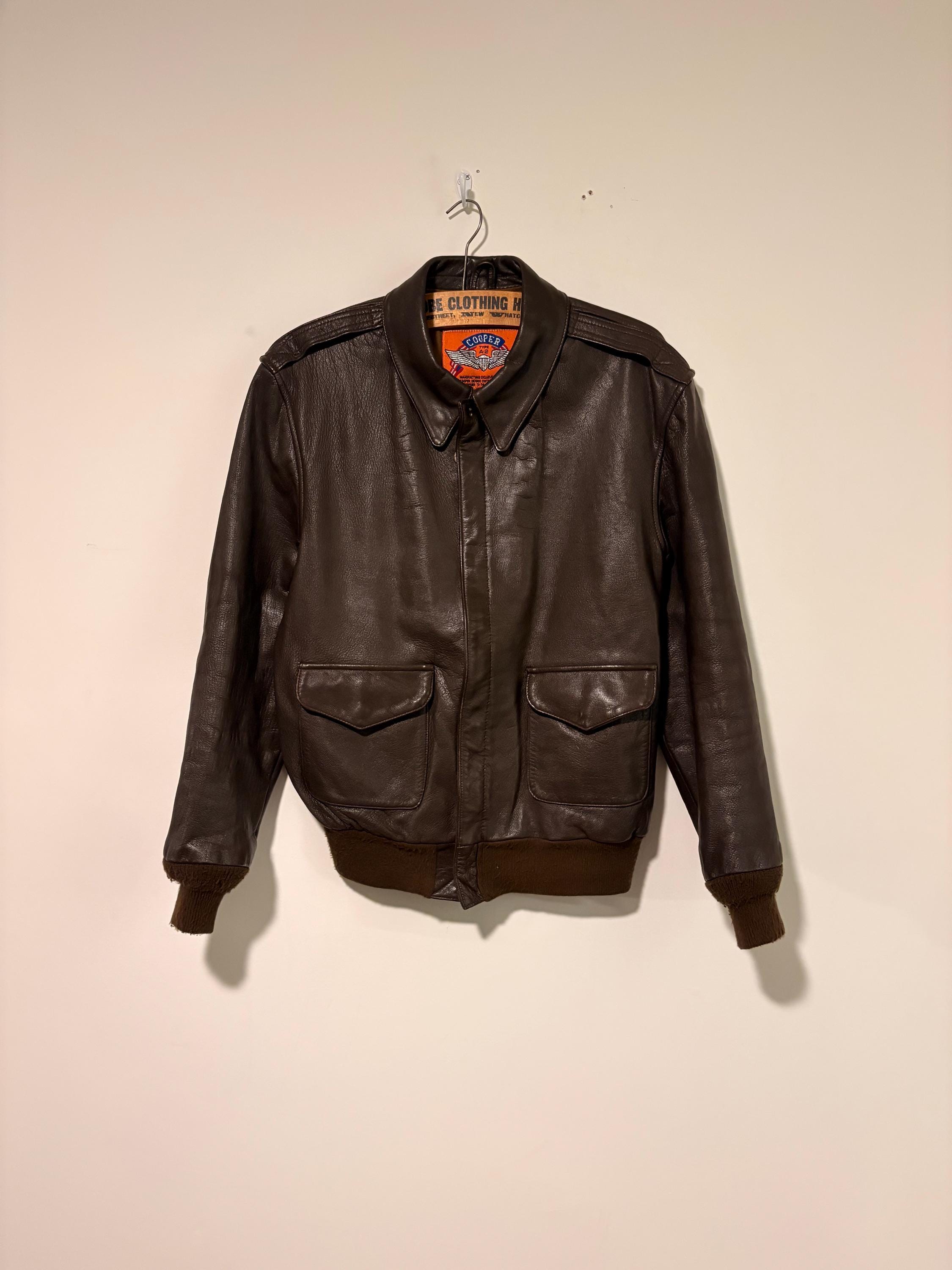 Cooper Leather Jacket Vintage - Etsy