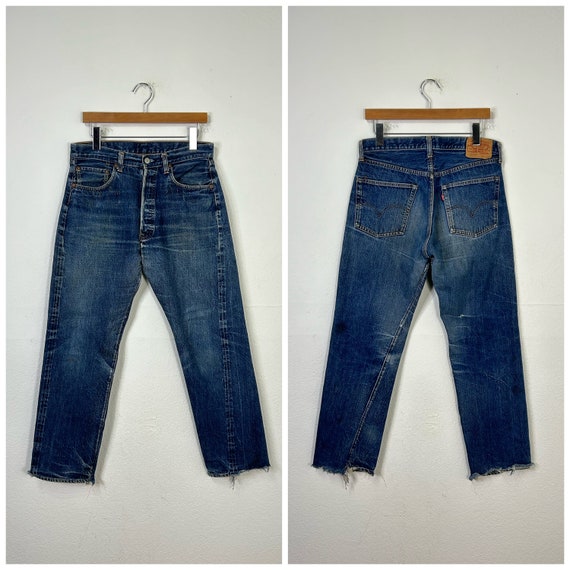 70s vintage levis 501 single stitch jeans selvedg… - image 1