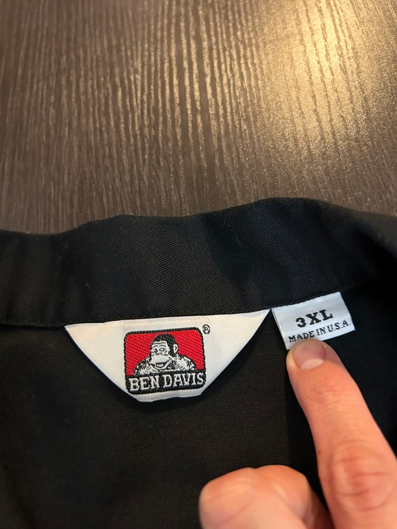 90s Vintage Ben Davis Half Zip Work Shirt Made in Usa Size XXXL