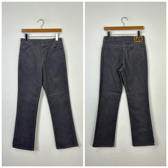 70s 80s vintage Lee corduroy flare pants boot cut… - image 1