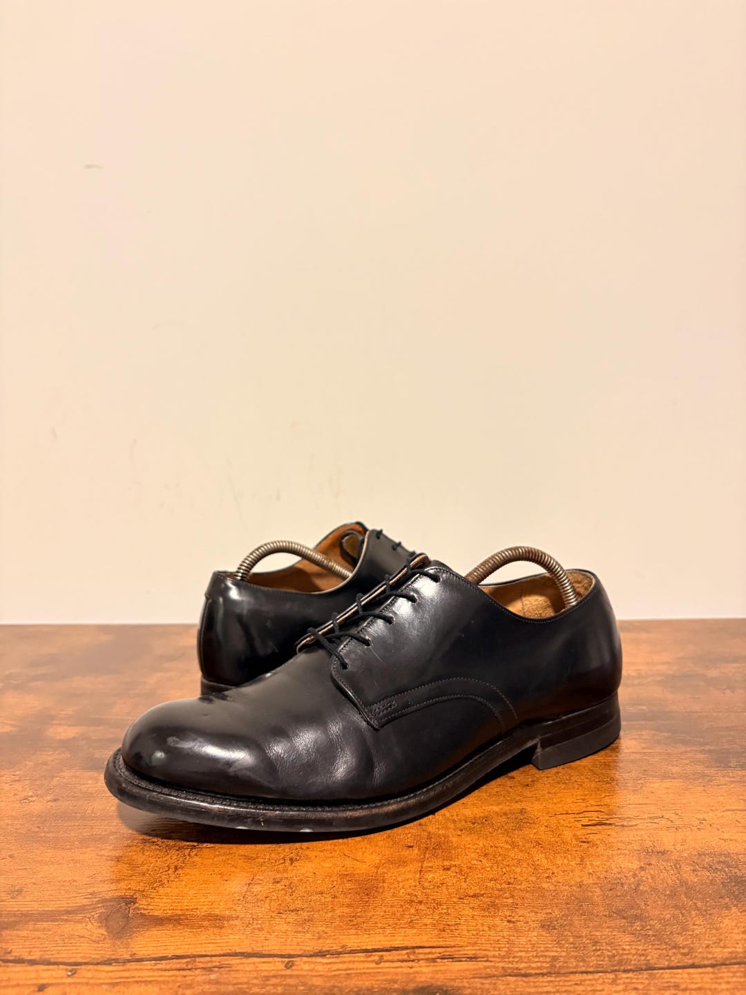 80s Vintage Military Us Navy USN Service Leather Dress Shoes Size