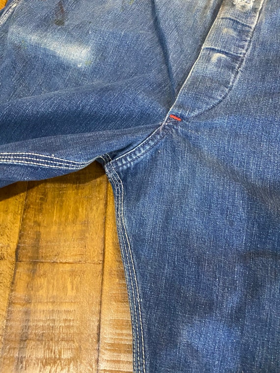50s vintage PAY DAY indigo denim overalls work we… - image 4
