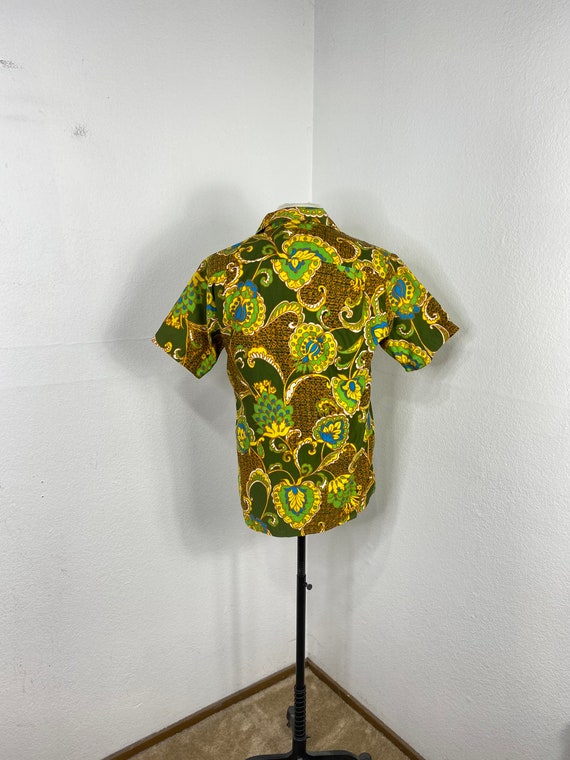 40s vintage cotton hawaiian aloha shirt all over … - image 2