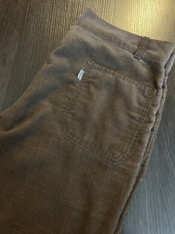 70s vintage levis corduroy flare pants boot cut b… - image 3