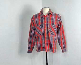 80s vintage BIG MAC 100% cotton flannel button down shirt