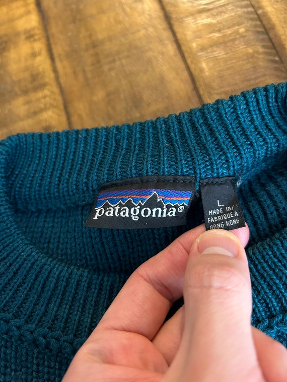 80s 90s vintage patagonia wool pull over sweater … - image 4