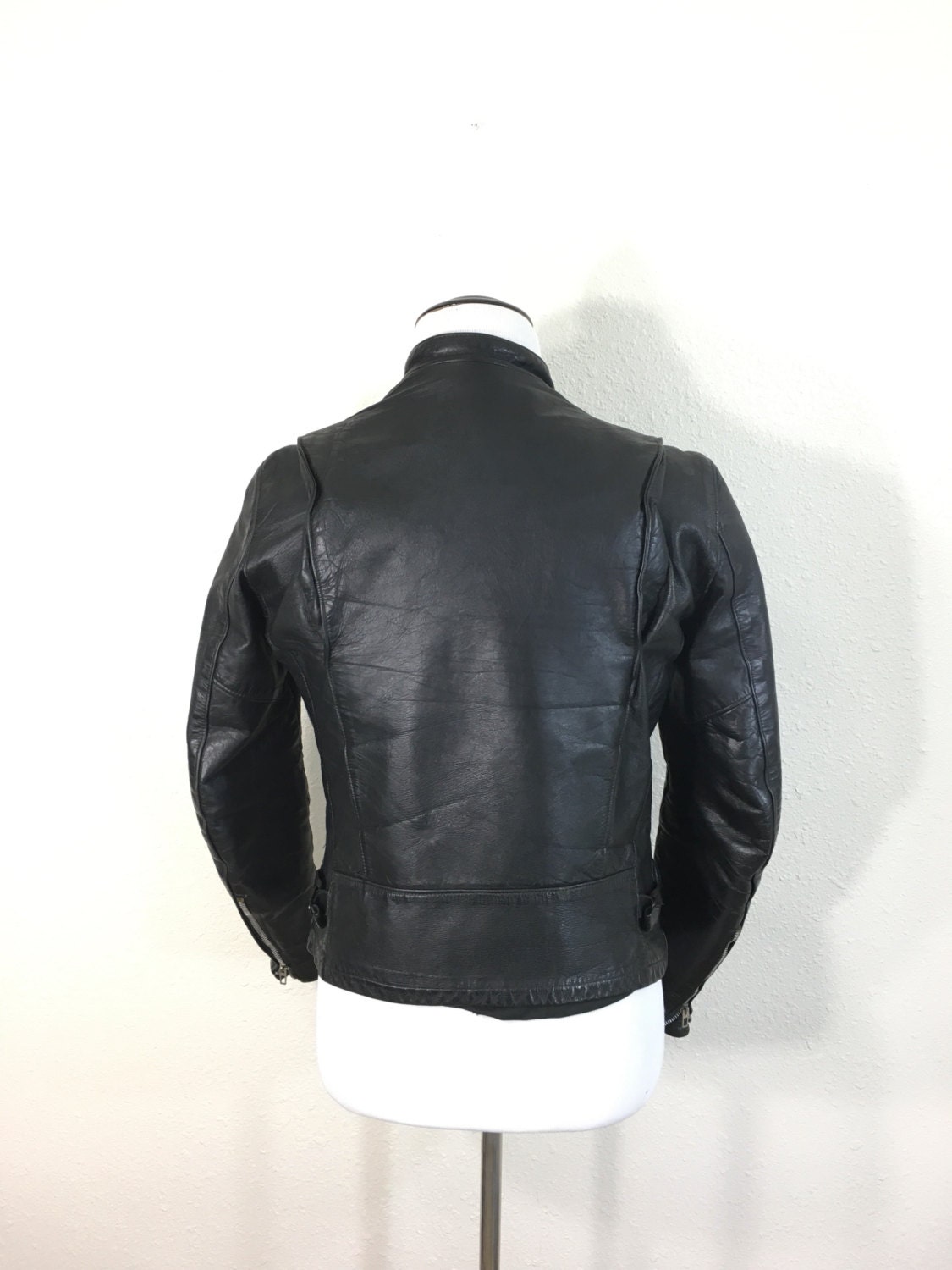 ジャケット・アウター 90s vintage single riders leather jacket Vintage Old Times Low Riders MotorCycle Club Leather Jacket