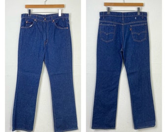80s Vintage Levis 517 Boot Cut Jeans Flare Denim Pants Zipper Size