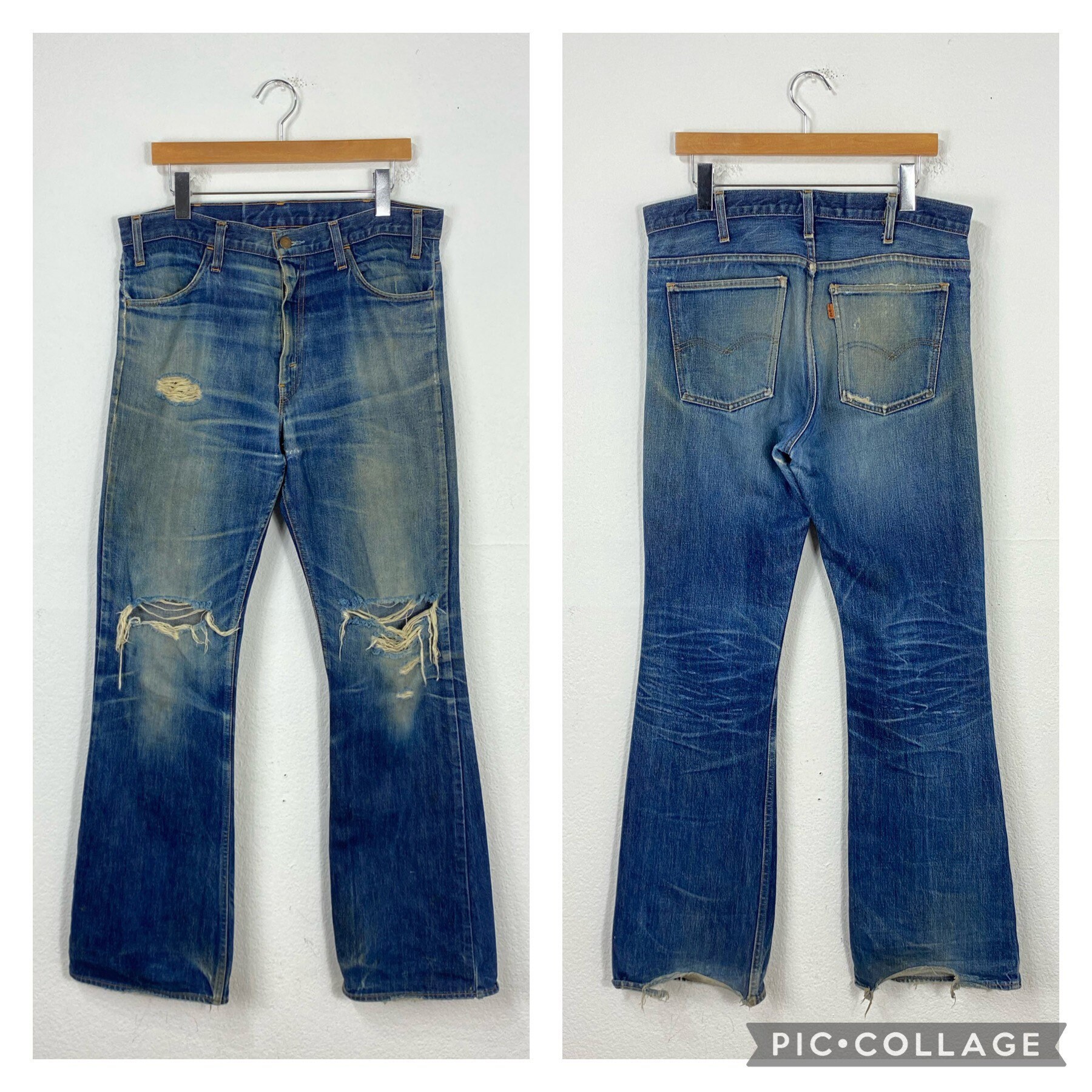 70s Vintage Levis 646 Big E Zipper Fly 
