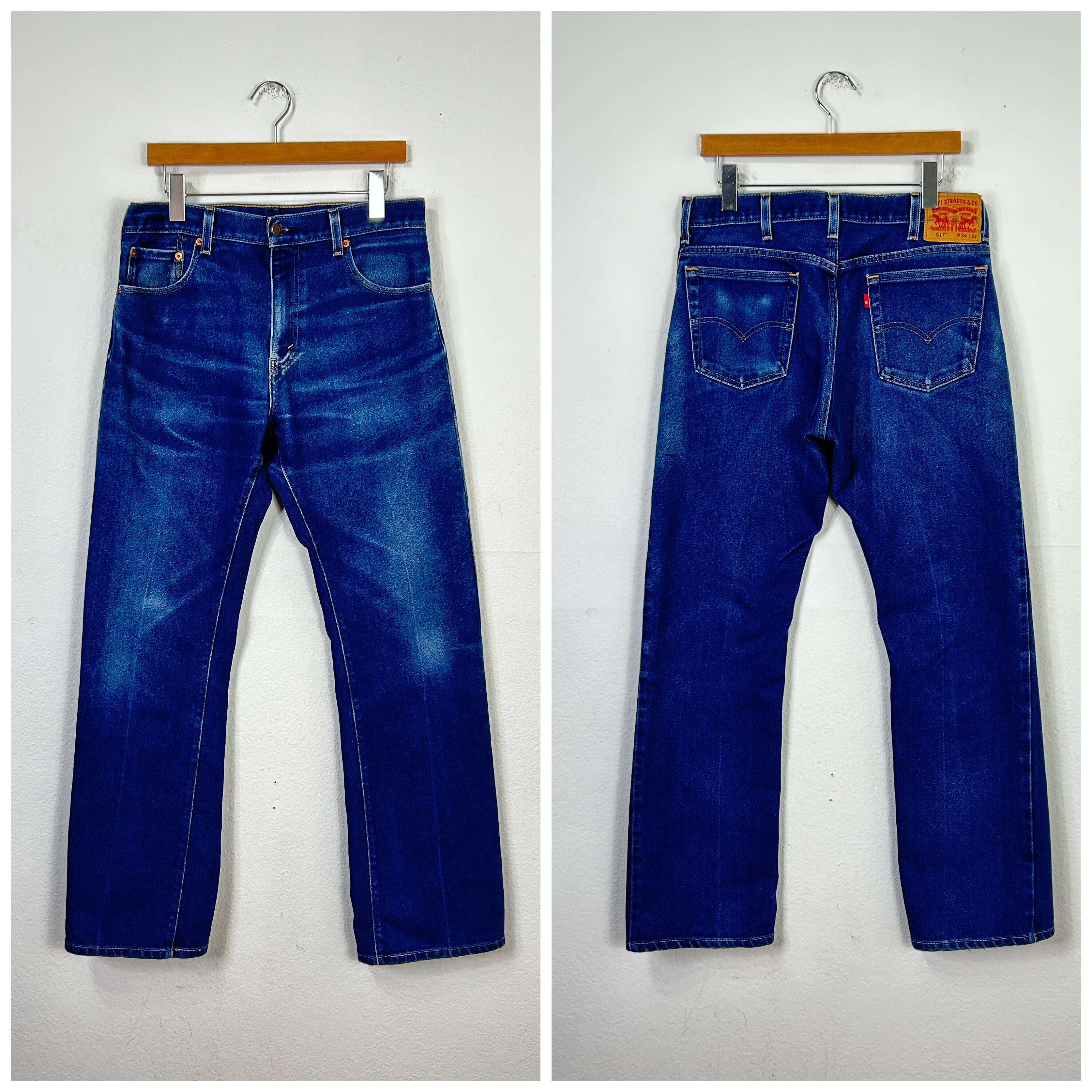 パンツ archive Levi's 517 crashed flare denim FIFTY-FIFTY】1990s vintage Levi's517 flare denim pants made