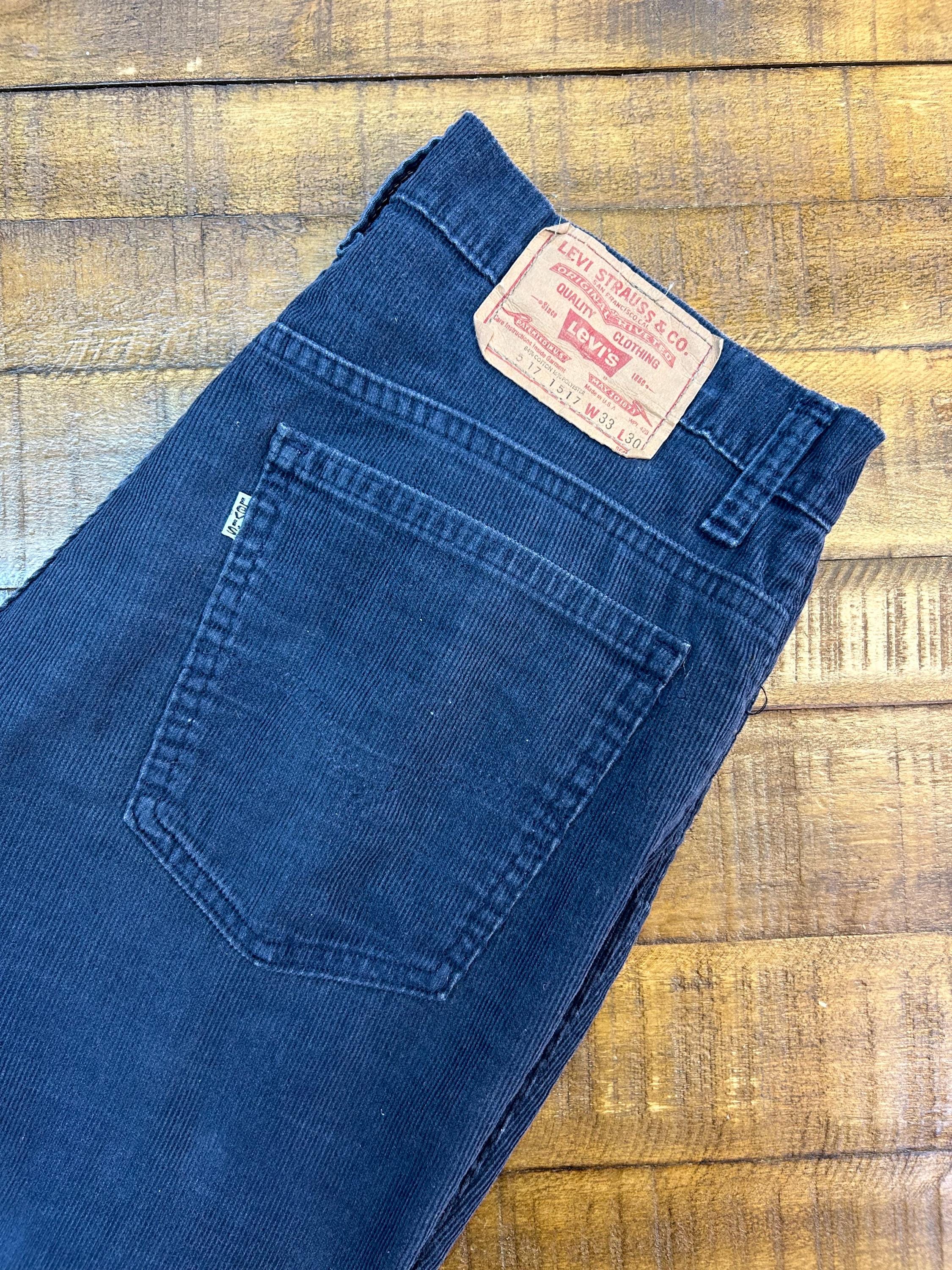 70s Vintage Levis 517 Corduroy Flare Pants Boot Cut Size 32 443133