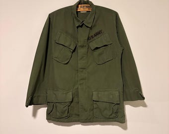 Vintage Us Army Jungle Fatigue Ripstop Poplin Og 107 Jacket Size