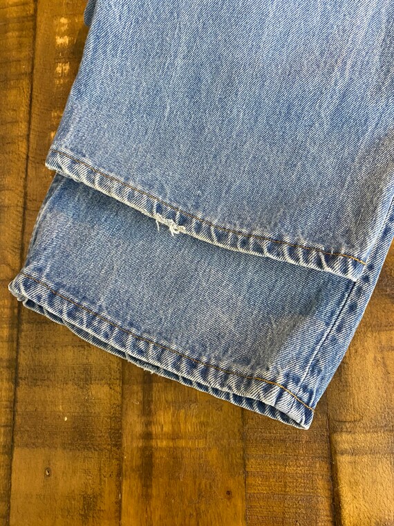 80s vintage levis 517 flare jeans boot cut denim … - image 3