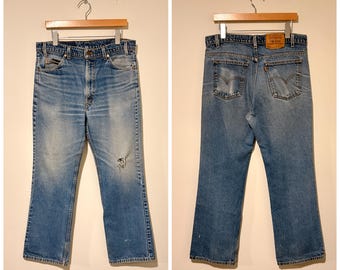Jaren 80 vintage levis 517 flare denim broek bootcut jeans maat 34 541543