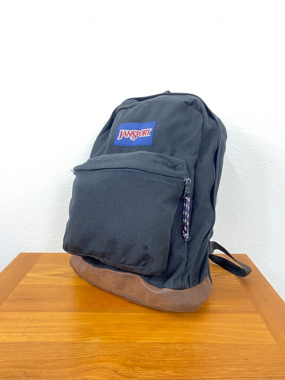 vintage Jansport bottom leather backpack day pack