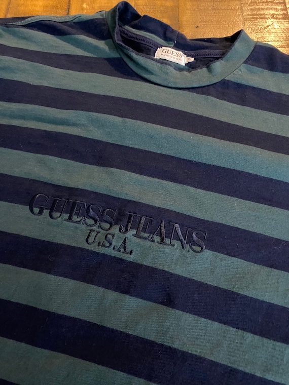 90s vintage guess jeans a rayas en talla usa Etsy España