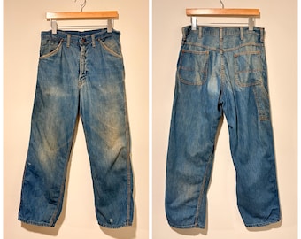60s vintage big mac carpenter denim pants work jeans size 32 541441