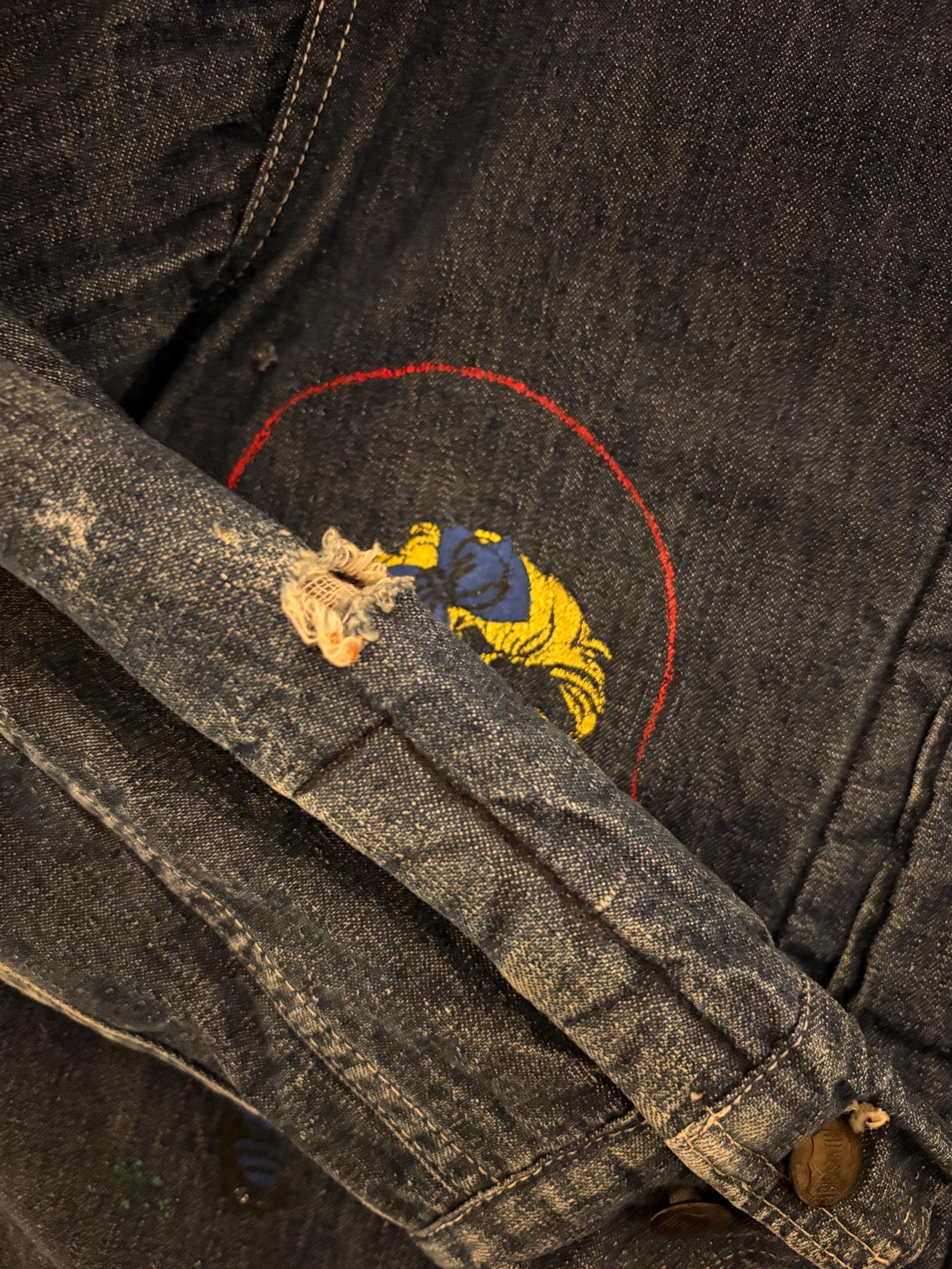 70s Vintage Big Smith Quilt Lined Denim Work Jacket Chore Coat