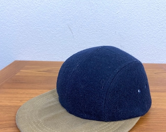 Vintage C.C.filson fiskemössa i ull, tillverkad i USA, storlek 6 7/8