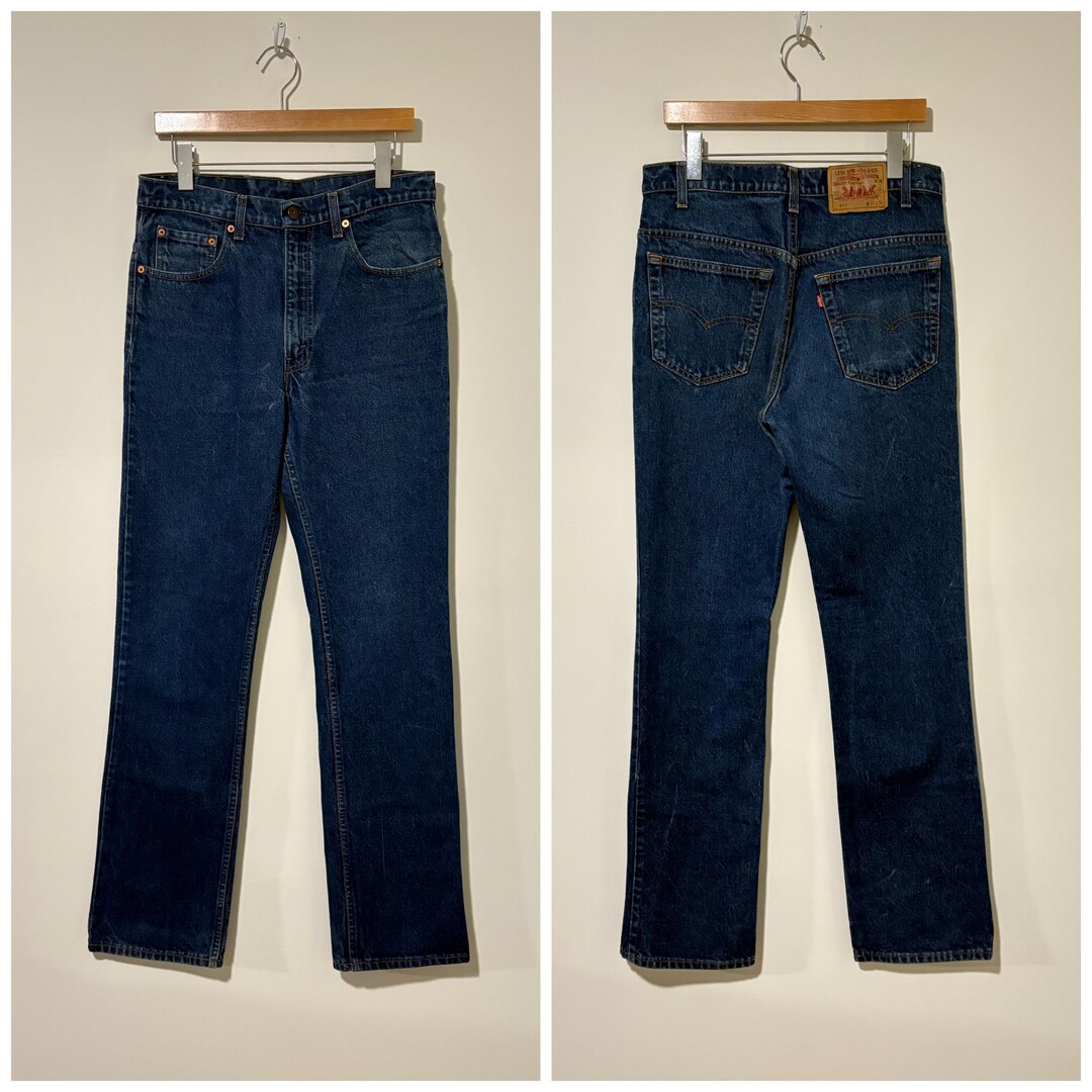 80s Vintage Levis 517 Flare Jeans Boot Cut Denim Pants Size 34