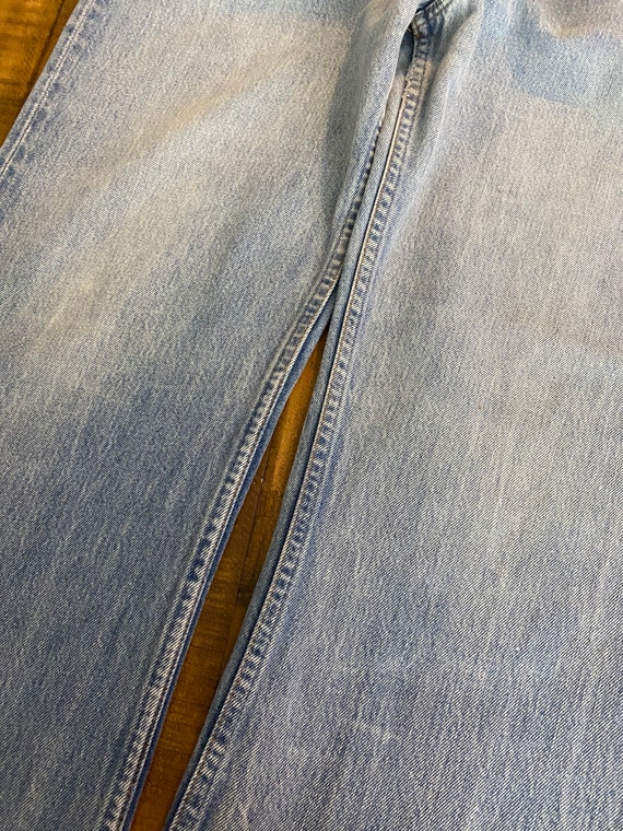 80s vintage levis 517 flare jeans boot cut denim … - image 5