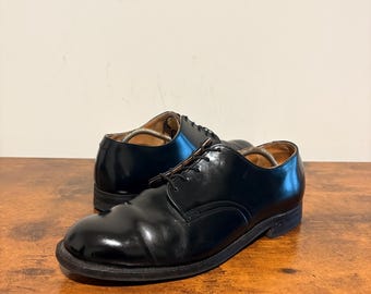 80年代ヴィンテージ米海軍軍用レザーサービスシューズ USN オックスフォードダービー サイズ11 541387