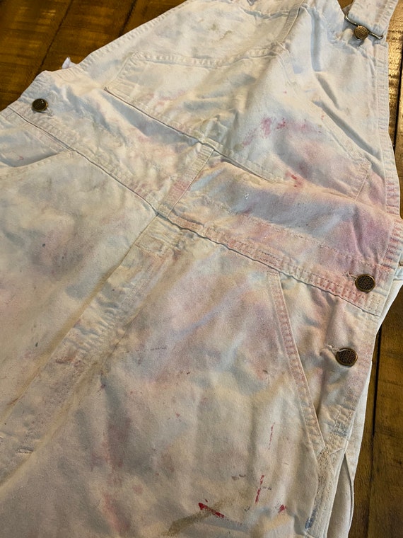 80s vintage distressed sears 100% cotton overalls… - image 2
