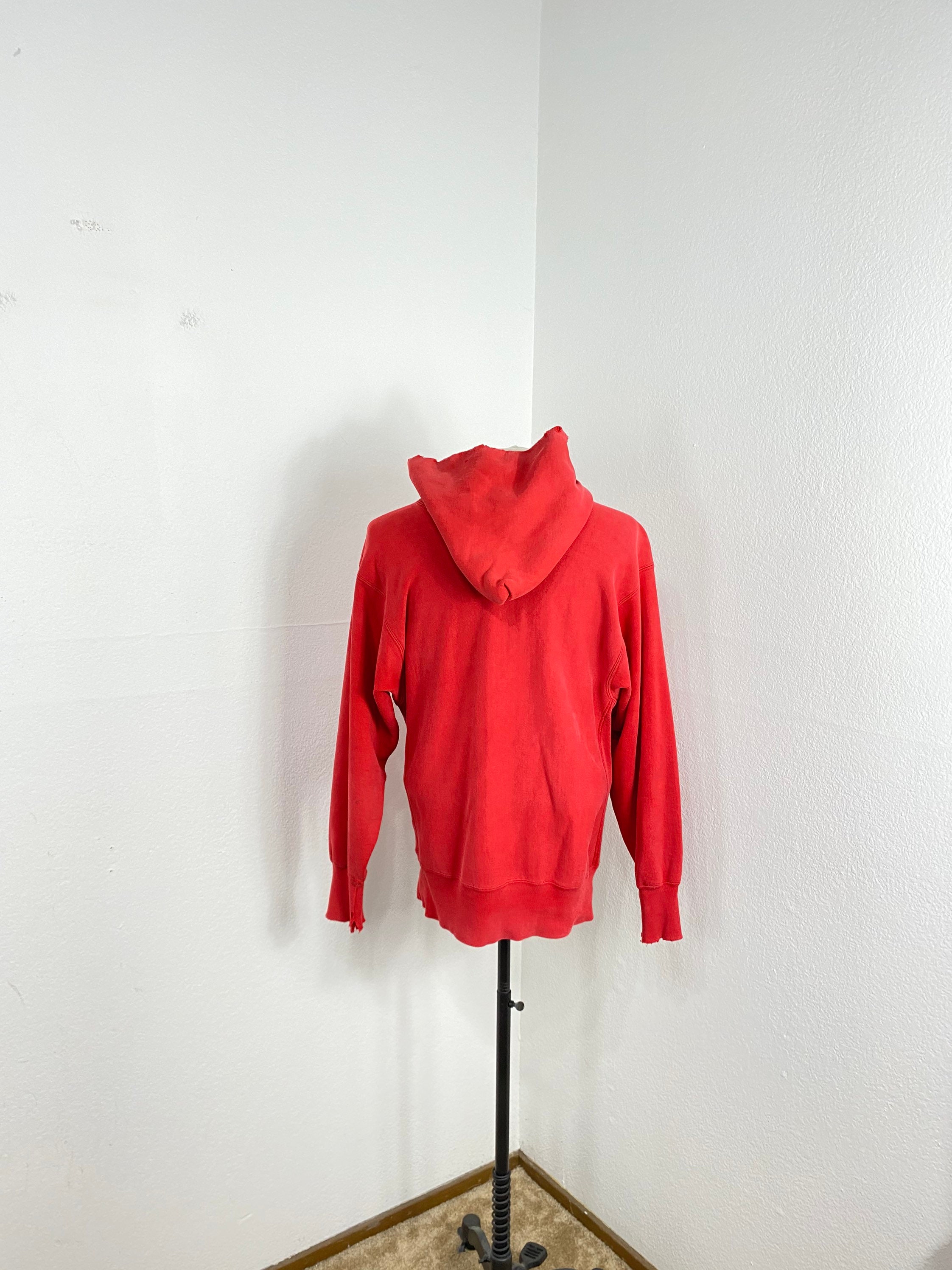 90s Vintage Distressed Champion Reverse Weave Hoodie Made in