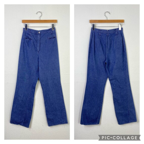 パンツ 70s Vintage baggy flare denim pants 70s Vintage Womens Flare Denim Pants Boot Cut Jeans Size 26 865635
