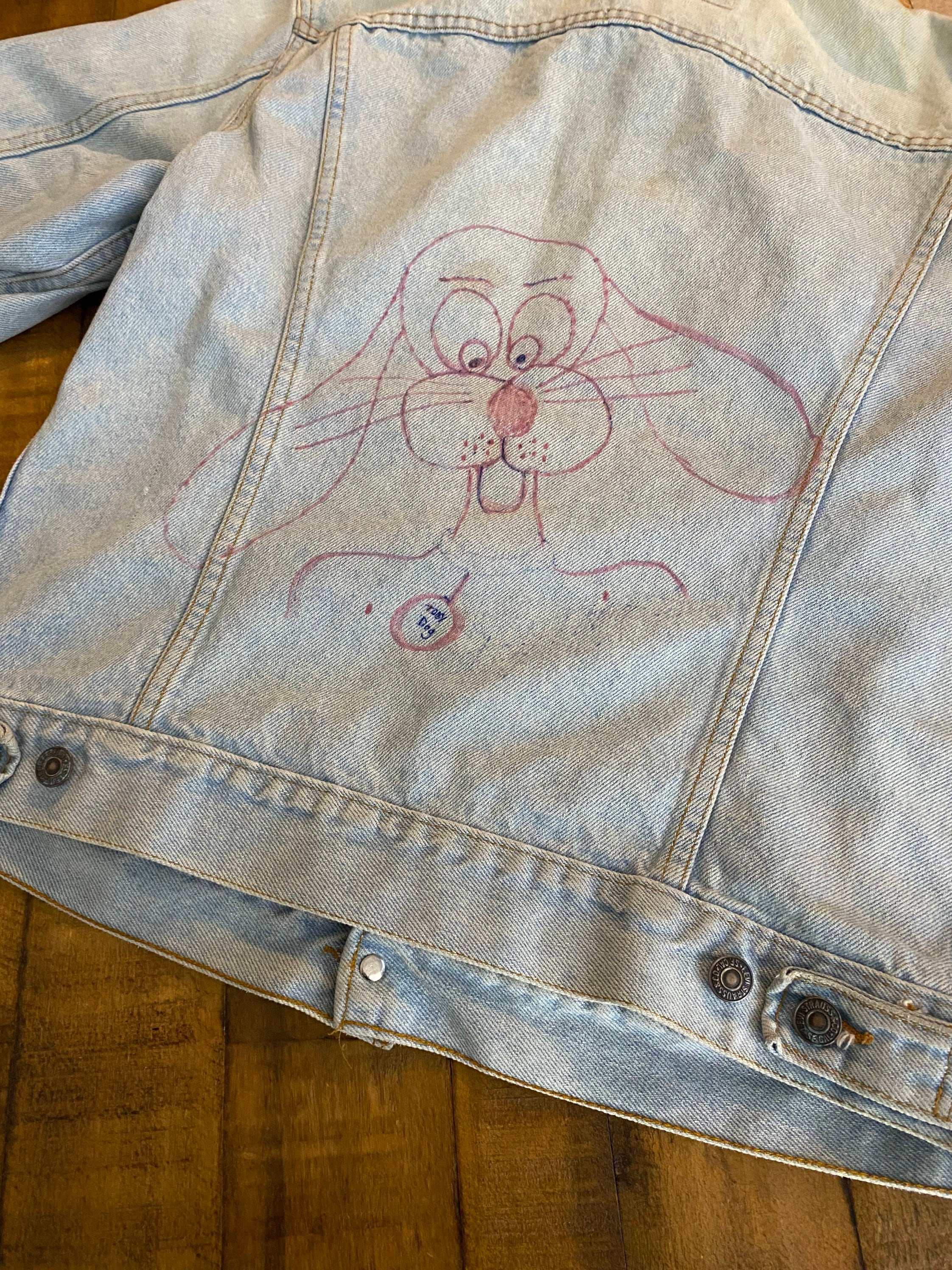 小さな絵画 80年代ヴィンテージ ダメージ加工 リーバイス 70506 ハンド