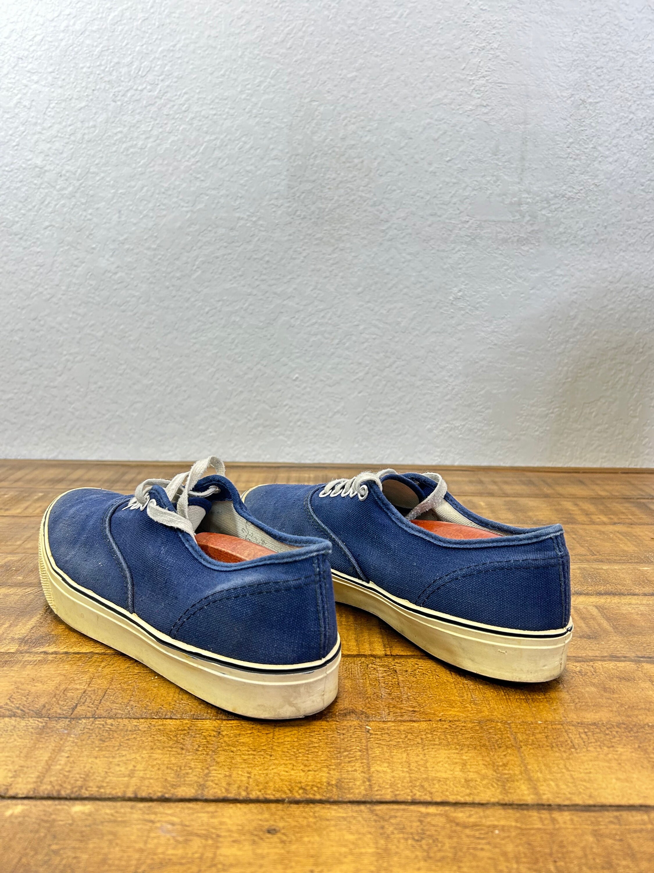 70s JC Penny Canvas Deck Shoes Sneaker Made in Usa Size 7 1/2 