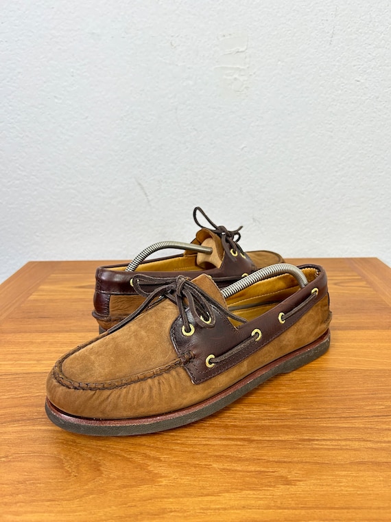 vintage Sperry leather deck shoes boat shoes size 