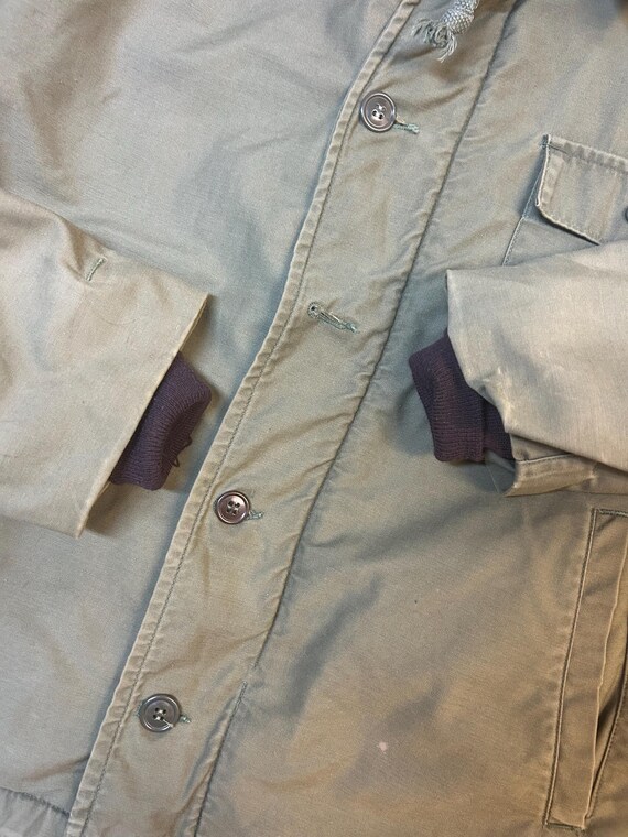Vintage 1970'S US Military A-2 Deck Jacket, Men's Size Small unclear Khaki type Vintage Second Hand