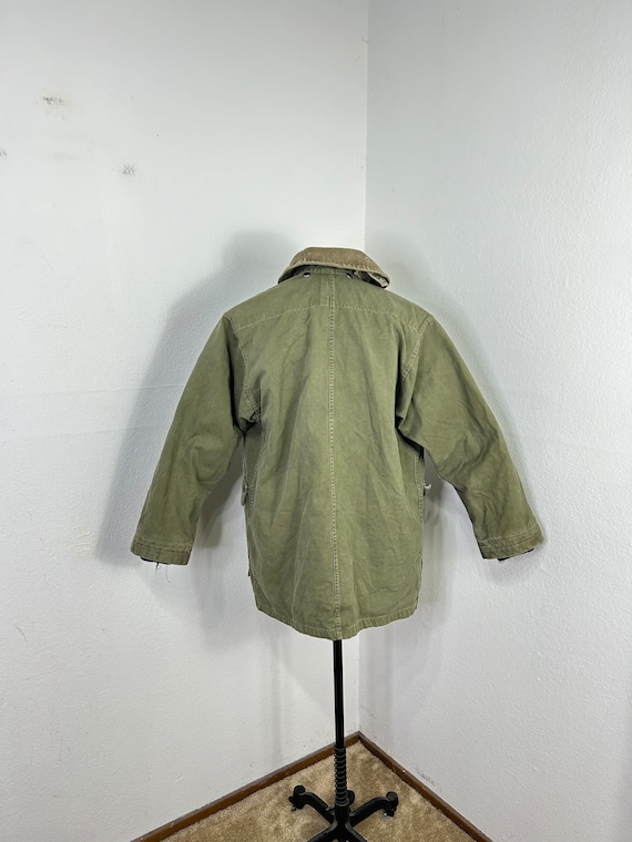ジャケット・アウター 50's Soviet Fireman Linen Canvas Jacket 50s Vintage Fireman Jacket Hook Jkt Heavy Cotton Wool Lined
