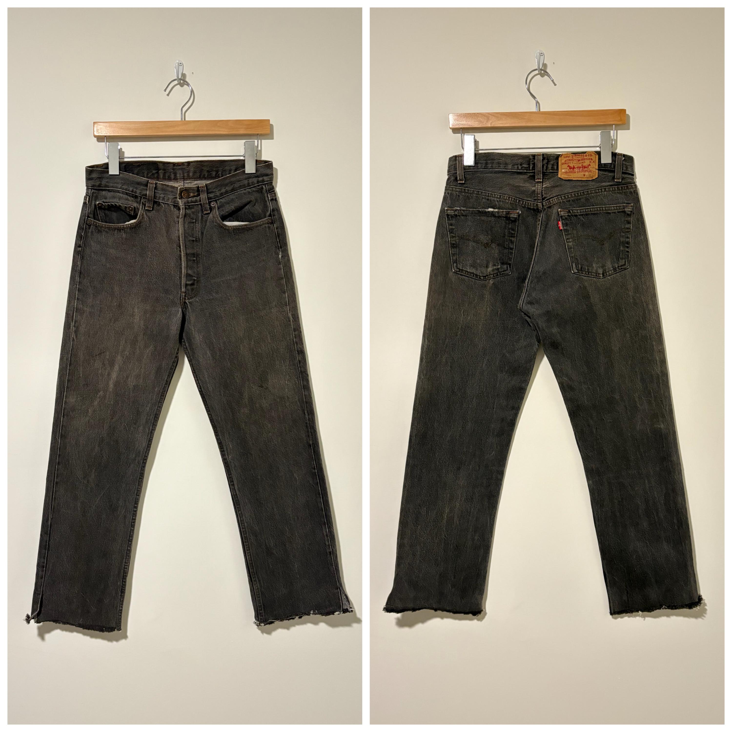 80s Vintage Levis 501 Black Jeans Denim Pants Made in Usa Size 30