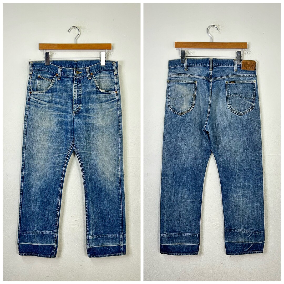 70s Vintage Lee 200 Riders Straight Fit Jeans Denim Pants Talon Zipper ...