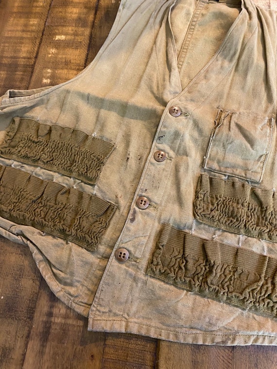 50s vintage distressed hunting vest - image 6