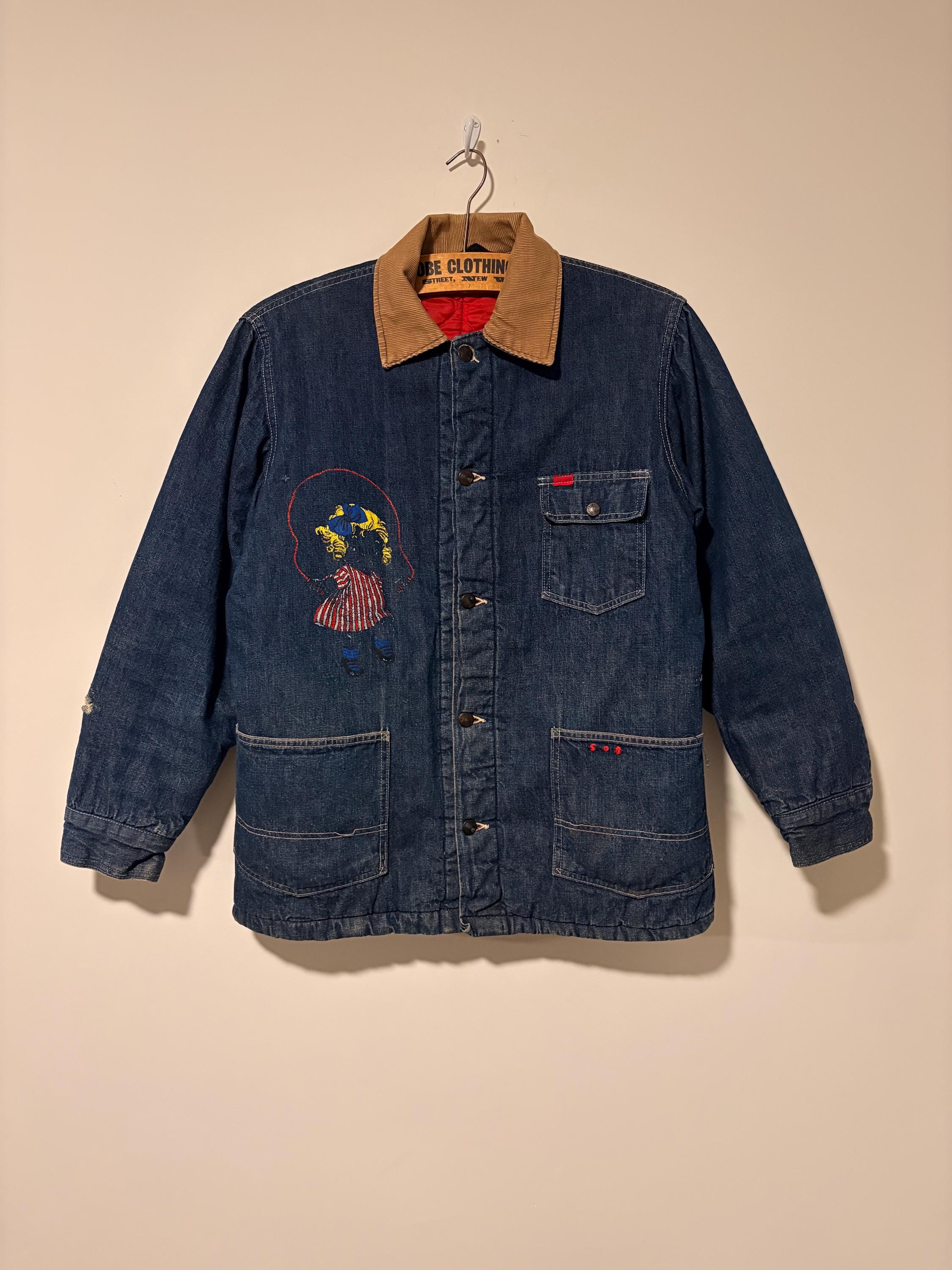 70s Vintage Big Smith Quilt Lined Denim Work Jacket Chore Coat