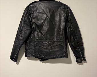 70s Vintage Brooks Motorcycle Leather Jacket Riders Biker 443899