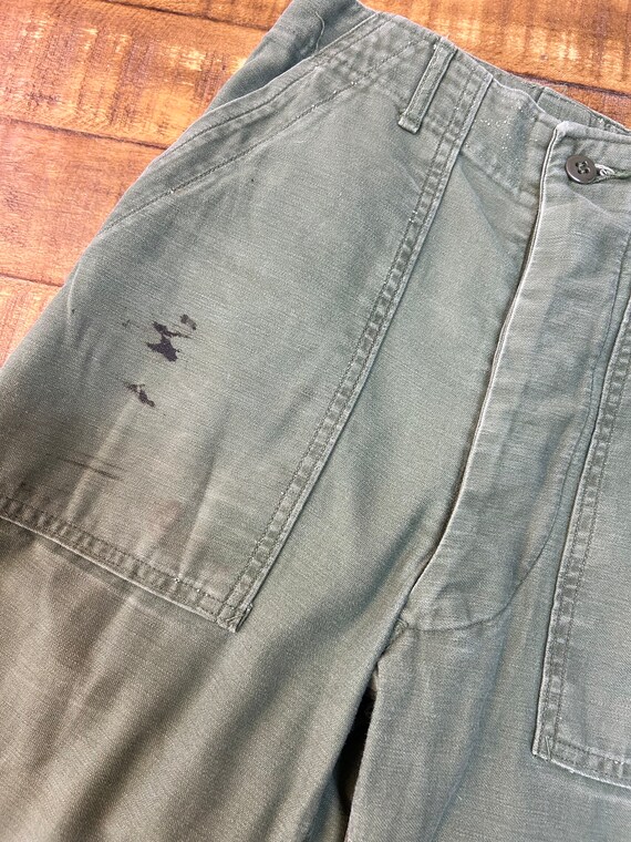 60s 70s Vintage U.S. Army Distressed Og-107 Baker Pants Size