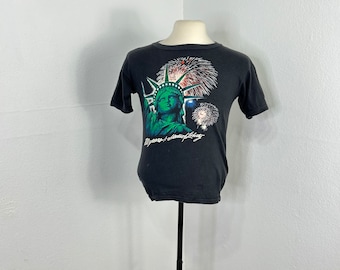 70s vintage 100% cotton 100 year statue of liberty t shirt 865075