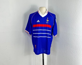 Camiseta de fútbol de la selección nacional de Francia vintage de los años 90 vtg adidas